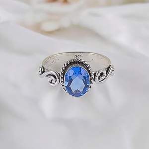 Anillo de Tanzanita, Piedra Preciosa, Plata de Ley 925, Hecho a Mano, Joyería de Piedra Natalicia de Diciembre, Elegante Regalo para Mujer - Product Image 2