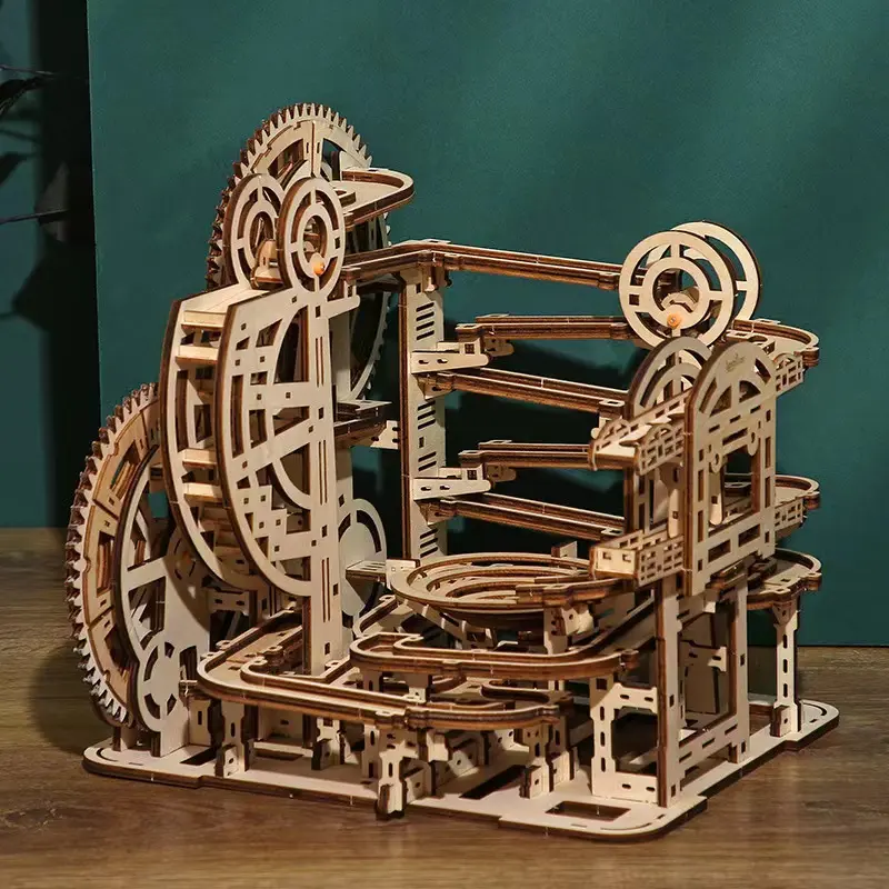 पार-सीमा नई उत्पाद 3D तीन-आयामी संगमरमर भूलभुलैया लकड़ी पहेली खिलौना DIY शैक्षिक हस्तनिर्मित गहने