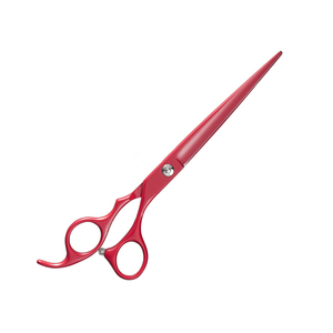 Tijeras de aseo para mascotas de la mejor calidad, tijeras para mascotas recubiertas de Color rojo, tijeras para cortar el pelo con reposapiés fijo - Product Image 2