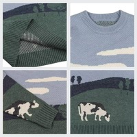 Pull tricoté élégant à manches longues et col rond pour homme, personnalisable avec logo OEM/ODM, anti-rides, position avant