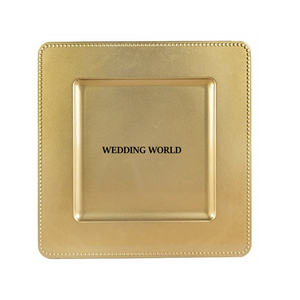 Plaque de chocolat ronde en métal Plateau de chocolat fait à la main de qualité supérieure Hot Selling Luxury New Metal Charger Plate - Product Image 2