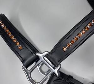 Adeefa Enterprise Leather Halter Golden <b>Crystal</b> For Horses With SS Fitting Headcollar for Horses. - Product Image 3
