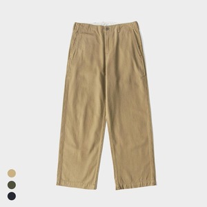 Pantalon cargo droit vert en sergé de coton confortable, extensible, à devant plat, pour le sport - Product Image 2