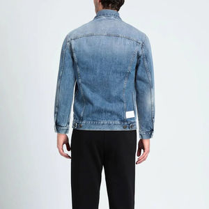 Chaqueta Vaquera Masculina a la Moda, Nuevo Estilo, Mezclilla de Algodón de Alta Calidad, Ropa Exterior, Venta al por Mayor, Impresión de Marca Personalizada, OEM - Product Image 3