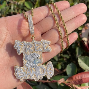 จี้เพชรฮิปฮอปแบบ Iced Out ผลิตจากเพชรเลี้ยงในห้องปฏิบัติการ พร้อมสายแบบกำหนดเองฟรี จี้หรูหรา - Product Image 4