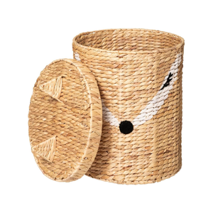 Cesta ecológica de jacinto de agua en forma de zorro-Cesta de almacenamiento natural y artesanal con diseño de zorro juguetón para su hogar - Product Image 3