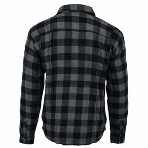 Camisa de Franela Clásica para Hombre en Color Negro con Contraste, el Mejor Material, Tela Suave, Camisa de Franela Hecha a Medida - Product Image 3