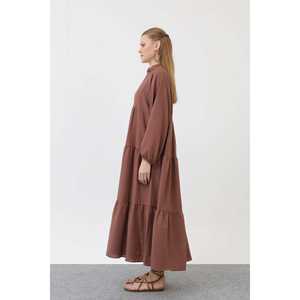 Vestido de Lino Transpirable para Mujer-32171ELB - Product Image 4