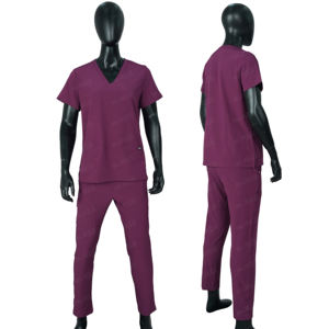 Tenues de travail Blaze Fight Wear sur mesure, ensembles de blouses et pantalons, col montant, manches courtes et design sur mesure, tissu sergé, unisexe - Product Image 1