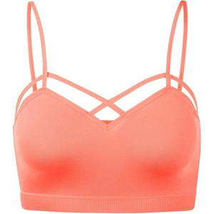 Sujetador deportivo de estilo cruzado de pecho bajo para mujer de calidad profesional, Top corto para gimnasio, forro de Spandex acolchado para correr, lavado frontal - Product Image 6