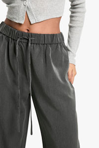 Pantalones acampanados con logotipo personalizado, pantalones informales de pierna ancha de cintura alta para mujer, pantalones de yoga acampanados deportivos para gimnasio para invierno, venta al por mayor - Product Image 2