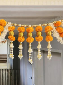 Marigold Bandarwal Traditional Indian Door Hanging Window Valance Trending <b>Home</b> Decor Festivals Housewarmings Weddings <b>Temples</b> - Product Image 2