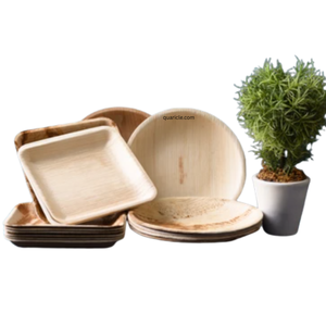 Prix usine Areca assiettes rondes 12 pouces/10 pouces/9 pouces/8 pouces/7 pouces/6 pouces/5 pouces anniversaire/événement/voyage/mariage/fête/super marché - Product Image 2