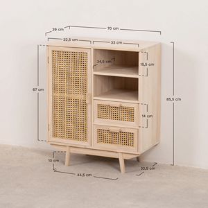 Armoire moderne en bois de rotin naturel buffet bureau à domicile chambre à coucher Vietnam meubles de maison faits à la main salon - Product Image 2