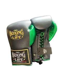 Guantes de Boxeo Hechos a Mano, Sin Boxeo No Hay Vida, de Cuero Vacuno Genuino con Logotipo Impreso, Guantes de Boxeo Personalizados - Product Image 1