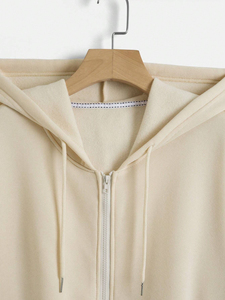 Térmica personalizada peso pesado 500 GSM caída hombro Sudadera con capucha fabricantes en blanco 100% algodón Pullover Color sólido. - Product Image 2