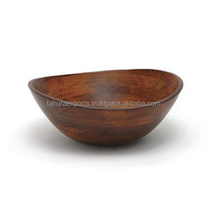 Precios de venta baratos, cuencos para servir ensaladas de frutas de madera a la moda en forma personalizada, tamaño y acabados para la decoración del hogar - Product Image 5