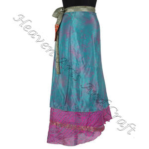 2025 Último diseño Falda envolvente mágica de longitud larga Reversible Faldas de seda de dos capas Falda envolvente de todas las piezas 2 capas Reversible Magic - Product Image 1