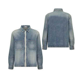 Veste en jean pour homme à prix d'usine, séchage rapide et respirante, nouvelle arrivée, vêtements de rue, couleur unie, veste en jean pour homme - Product Image 6