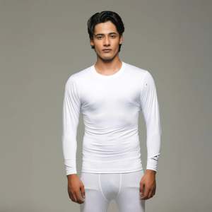 Dryfit เสื้อรัดรูปไลคร่าสำหรับผู้ชายเสื้อรัดรูปแขนยาวสีขาว2511 103 132203 - Product Image 1