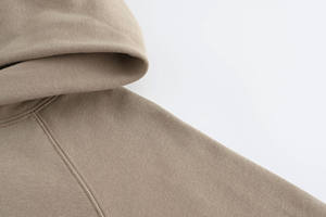 Sudadera Térmica de Peso Pesado Unisex con Capucha 100% Algodón Orgánico Impresión Digital Teñido Liso-Alta Calidad PARA EL Invierno - Product Image 4