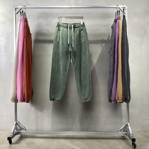 Pantalones Deportivos Casuales de Algodón Grueso para Hombre, Estilo Urbano, Holgados, con Logotipo Personalizado Bordado, Diferentes Colores, Lavado Ácido - Product Image 4