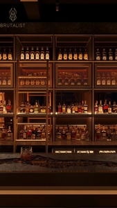 Custom L-Shaped Counter for Restaurant and Nightclub Wooden Metal Bar with <b>LED</b> <b>Lighting</b> Nightspot Design - Product Image 5