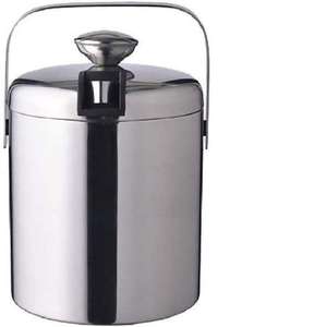 Modern Double Wall Metal <b>Ice</b> <b>Bucket</b> For Kitchen <b>Table</b> Top Decorative <b>Ice</b> Storage <b>Bucket</b> Soft Drink Bottle Chilled <b>Ice</b> <b>Bucket</b> - Product Image 6