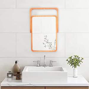 Miroir de maquillage en bois miroir mural de bureau Rectangle pour salon chambre rasage miroir cosmétique - Product Image 4