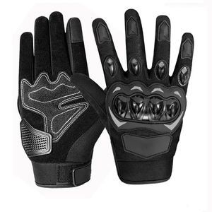 Guantes de carreras de cuero transpirables para adultos Pantalla táctil Funcional Motocross Ciclismo Seguridad al aire libre Protección de manos Equipo deportivo - Product Image 1