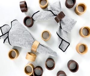 Anillos de Servilleta de Madera de Alta Calidad, Duraderos y Pulidos, para Bodas y Fiestas, Venta al por Mayor - Product Image 5