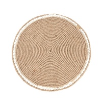 Tapis de table rond en argent tressé de qualité la plus vendue bon napperon d'isolation thermique pour la décoration intérieure