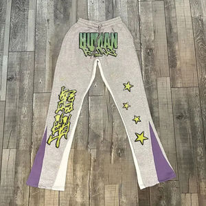 <b>Y2K</b> Flared Pants for Men & Women Hip Hop Loose 3D Print Sweatpants Mid-Waist Casual Streetwear <b>Vintage</b> Sporty Trousers - Product Image 5