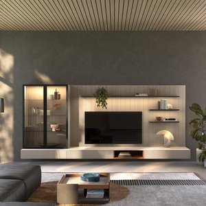 Modern Luxury Living Room Furniture Set Fluted <b>Wall</b> Panel <b>TV</b> Stand Cabinet Glass Showcase Modular <b>Wall</b> <b>Unit</b> <b>TV</b> Cabinet - Product Image 1