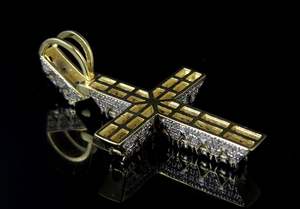 S925 <b>Sterling</b> <b>Silver</b> Jesus <b>Cross</b> Pendant Fully Studded With Round Cut Moissanite Diamond In VVS Clarity - Product Image 4