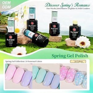 R S Nail Oem Odm <span class=keywords><strong>Pastel</strong></span> Gel Collection Rosa <span class=keywords><strong>Amarillo</strong></span> Azul Soak Off 24 Colores Spring Gel Polish - Product Image 2