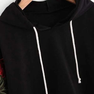 Sudadera Corta para Mujer con Cintura Ajustable con Cordón, 100% Algodón, Corte Casual, Logotipo Frontal, para Uso Diario en Otoño - Product Image 3