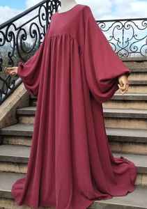 Venta al por mayor islámica mujeres Abaya musulmán frente abierto diseños personalizados bordado Lino primavera ligero transpirable vestido de piedra - Product Image 6