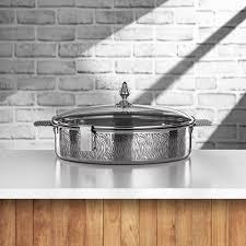 หม้อเงินตอกรังนกที่ทันสมัยสำหรับงานนำเสนอที่เคาน์เตอร์และบริการโต๊ะอเนกประสงค์ - Product Image 3