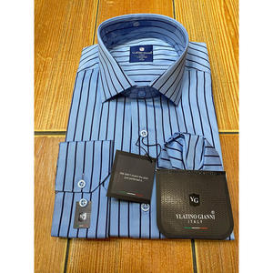 Camisa de algodón ajustada para hombre hecha en Turkiye tela transpirable cómoda y elegante de manga larga - Product Image 1