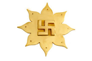 Esvástica de 8 pétalos Lotus en latón - Product Image 2