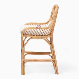 <b>Vintage</b> Wicker Rattan Bar <b>Stool</b> for Home or Commercial Kitchen and Dining Areas Best Seller of the Year - Product Image 3