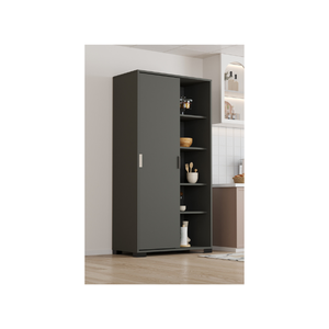 Aeka LUNA Armoire de cuisine rotative multi-usages Anthracite avec 15 étagères - Gain de place - Design nordique simple et pratique - Product Image 4