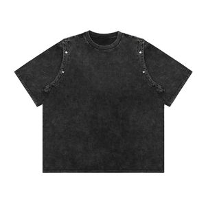 เสื้อยืดแขนสั้นผ้าฝ้าย100% สำหรับผู้ชายเสื้อผ้าแนววินเทจแนวสปอร์ตสำหรับฤดูร้อน - Product Image 2