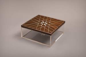 Boîte en nacre de haute qualité, plateau carré artisanal avec couvercle en acrylique, fabriqué en Inde pour le ramadan, plateau de service pour chocolat - Product Image 3