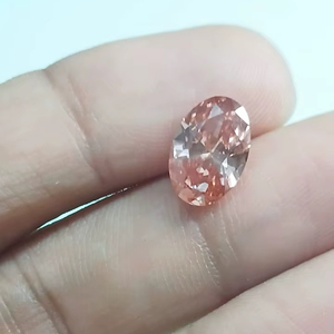 Igi เพชร CVD ทรงรีทรงรีขนาด1กะรัต VS2 VS1ตกแต่งห้องแล็บสีชมพูเข้มแฟนซี - Product Image 1