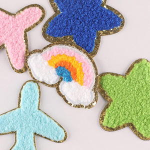 Patch brodé en chenille de dessin animé pour vestes Patch de vêtements à base de caoutchouc avec décoration en dentelle pour la vente en gros - Product Image 4