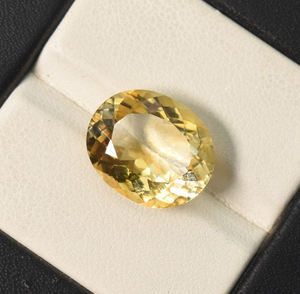 ซิทรินธรรมชาติ ซิทรินทรงรีเหลี่ยมเพชรพลอย, 15X12X7 มม., 7.76 กะรัต, พลอยสีเหลืองสำหรับทำเครื่องประดับ, แหวนเงิน - Product Image 3