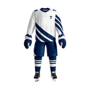 Ensemble de maillots de hockey sur glace 100% polyester sur mesure Meilleur prix OEM Nom de l'équipe Design Fabriqué au Pakistan - Product Image 3