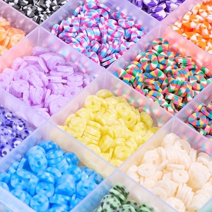 Toowl 7200pcs 72 màu sắc đồ trang sức cô gái quyến rũ Vòng đeo tay làm Bộ Pre tốt nghiệp Polymer đá đen heishi hạt đất sét Quà Tặng Kit - Product Image 5